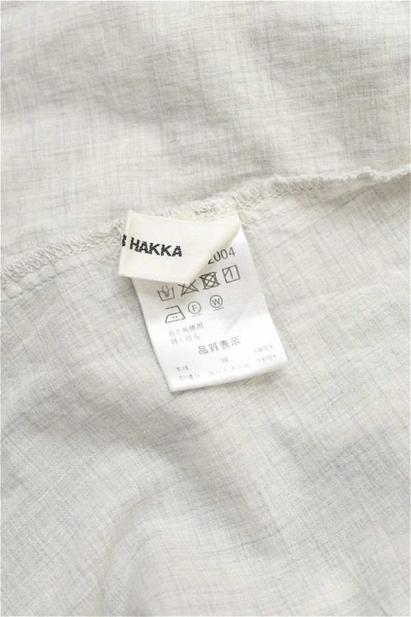 ZO-K356/ beautiful goods SUPER HAKKA long sleeve blouse shirt long height floral print embroidery M~L gray 