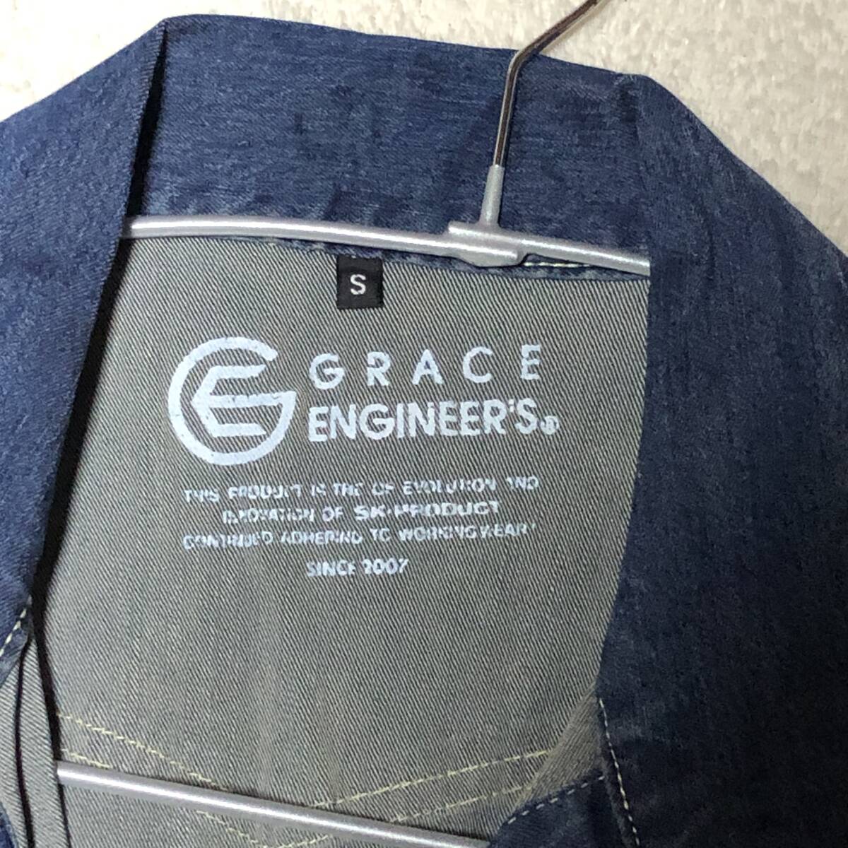 GRACE ENGINEER'S グレースエンジニアーズ デニム サロペット オーバーオール Sサイズの画像4