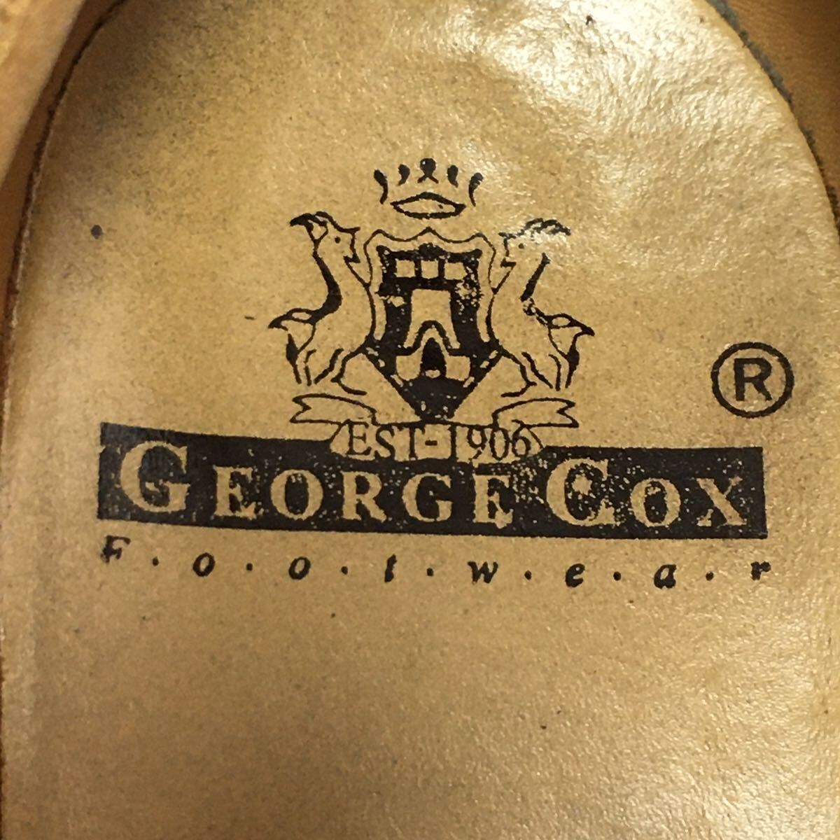 英国製GEORGE COXジョージコックス26、5cm本革レザーラバーソール☆ギブソンバイカラーENGLAND製パンクロックシューズブーツUK7、5メンズ