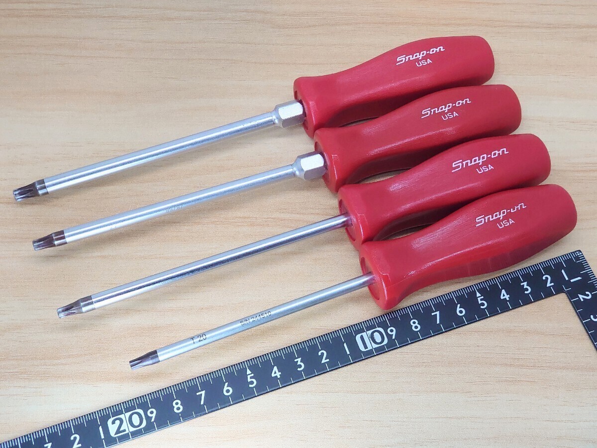 【PB SWISS TOOLS】カスタム品 トルクス ドライバー T15 T20 T25 T30 イジリ止め無し スナップオン 赤 レッド グリップ 【Snap-on】_画像1