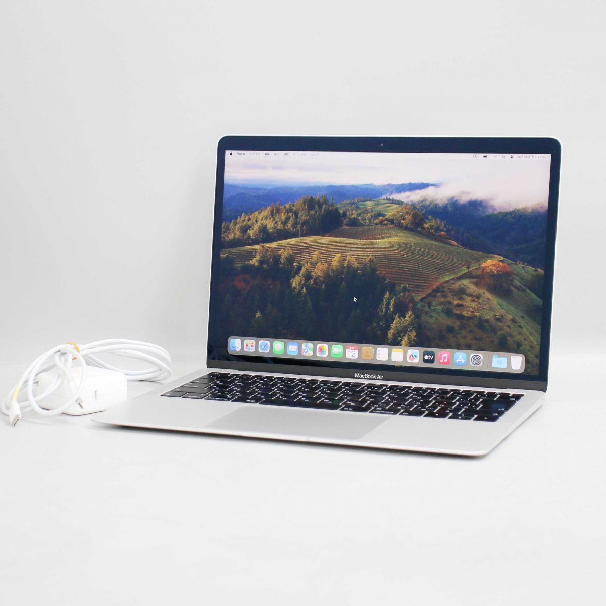 1円スタート Apple MacBook Air Retina, 13インチ, 2019 (Core i5-8210Y/メモリ8GB/SSD250GB/macOS 14/シルバー)_画像1