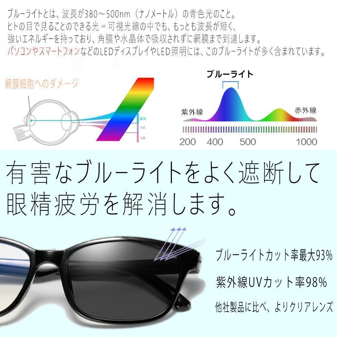 □ブルーライトカット 調光メガネ 超軽量 20グラム 度なし イエロー 伊達眼鏡_画像6