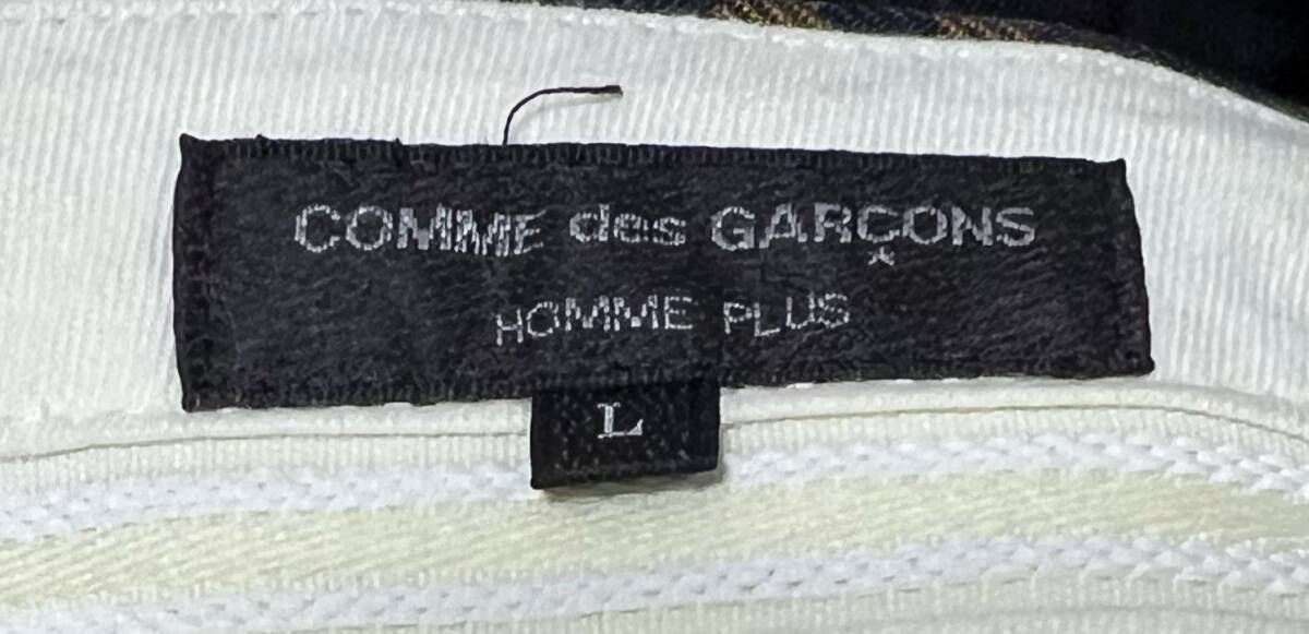 COMME des GARCONS HOMME PLUS コムデギャルソンオムプリュス 2020AW ポリエステル チェック柄パンツ Lサイズ_画像3