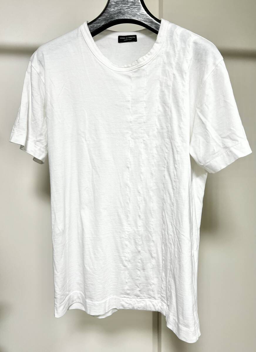 COMME des GARCONS HOMME PLUS コムデギャルソンオムプリュス 1999SS フリル付半袖Tシャツ 白の画像4