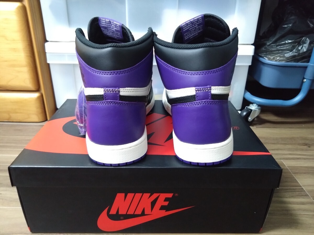 [1 иен старт ]NIKE AIR JORDAN 1 RETRO HIGH OG court purple 2018 28cm Nike воздушный Jordan 1 retro высокий OG пальто лиловый 