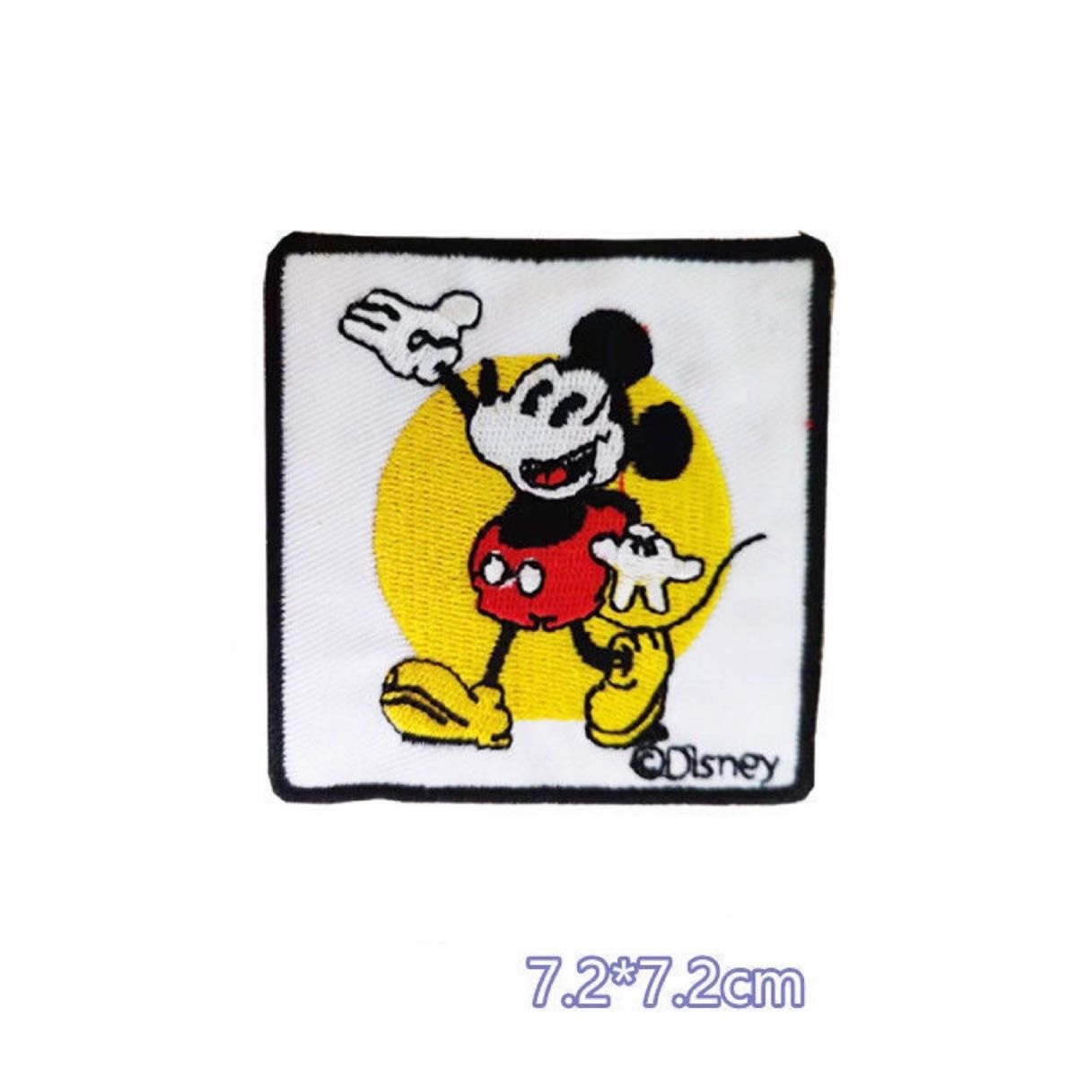  刺繍アイロンワッペン 7枚セットミッキーマウス  ディズニー フレーク