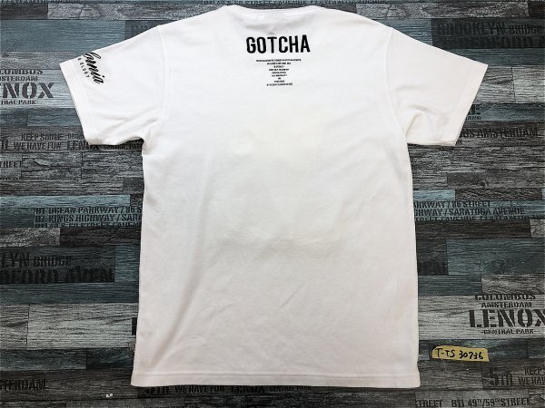 GOTCHA ガッチャ メンズ エンボスロゴ 半袖Tシャツ 大きいサイズ XL 白_画像5