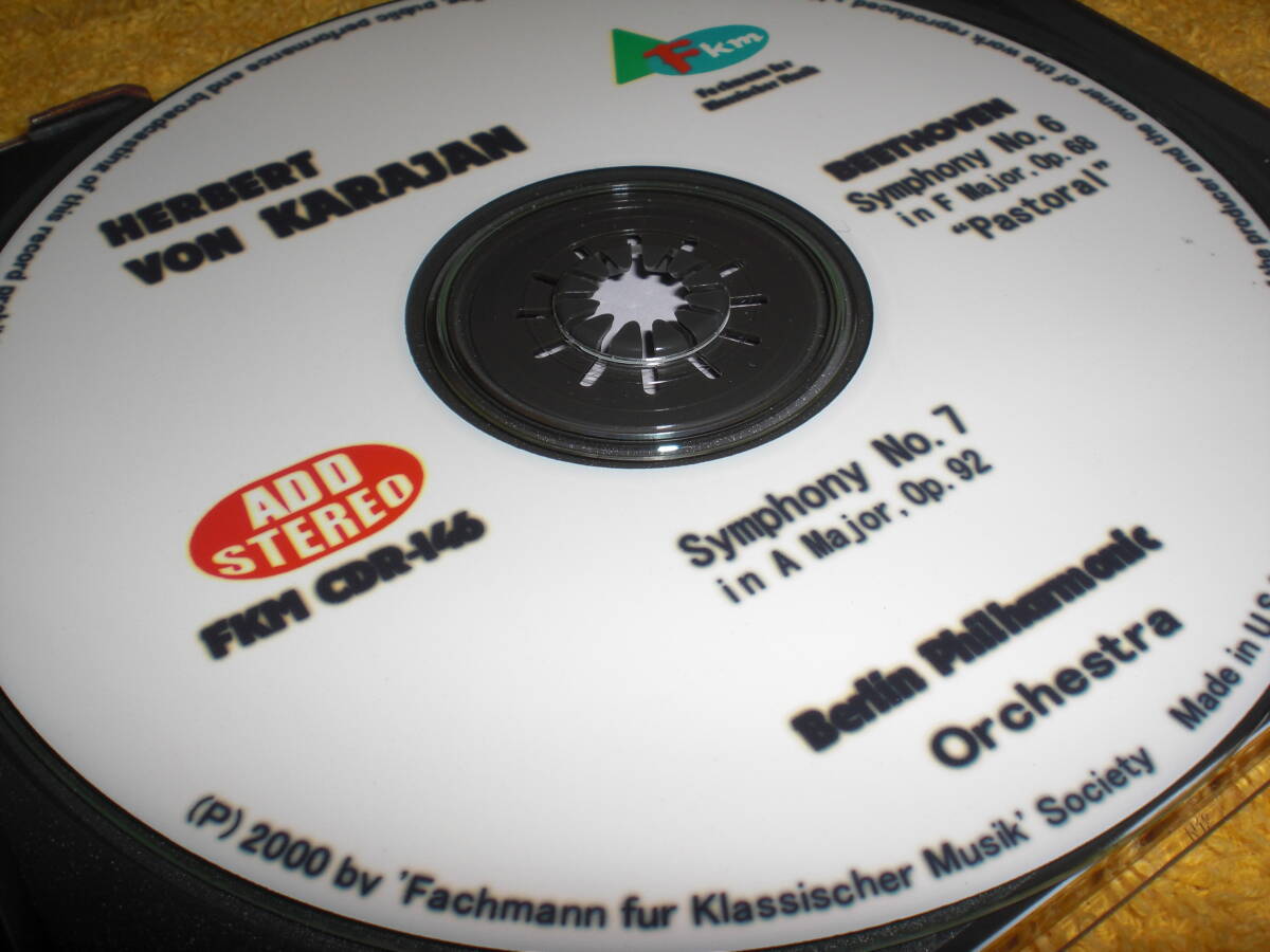 FKM太陽誘電製(シアニン色素)CD-R！カラヤン&BPO/ベートーヴェン交響曲第6番『田園』(1977年8月28日/ザルツブルグ)＆第7番(1978年1月28日)_画像10