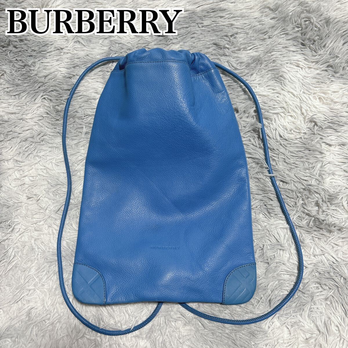 レア BURBERRY バーバリー レザー ナップサック リュック ボディ レア BURBERRY バーバリー レザー ナップサック リュック ボディ