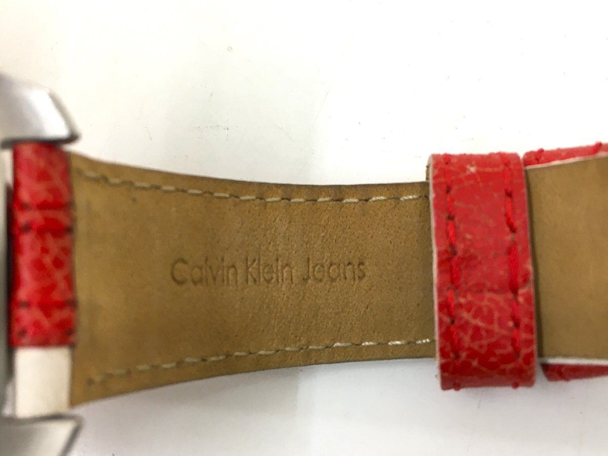 ^ two . shop ^[ present condition goods ]U5-49 Calvin Klein Jeans Calvin Klein jeans men's wristwatch K58111 immovable goods 