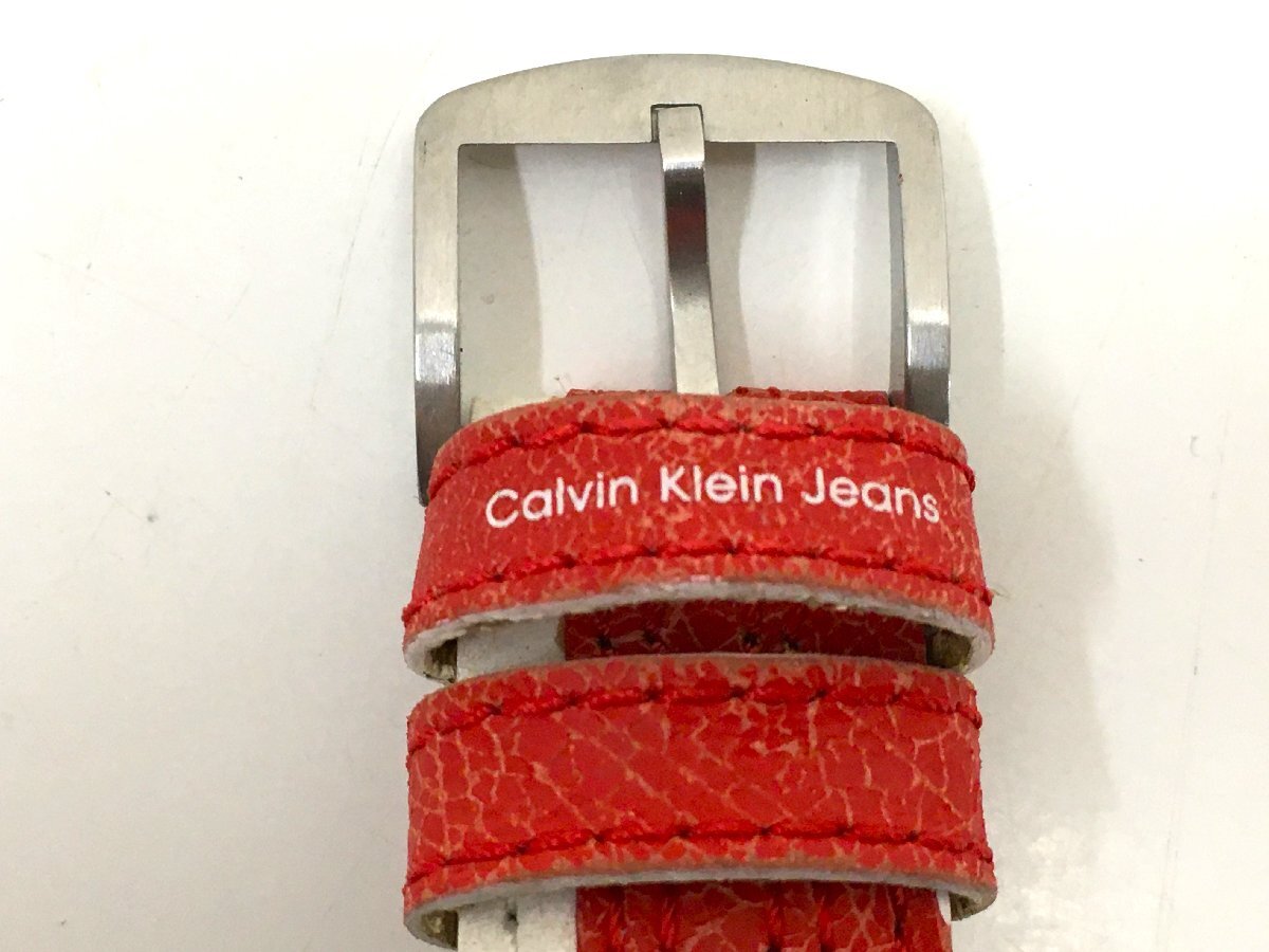 ^ two . shop ^[ present condition goods ]U5-49 Calvin Klein Jeans Calvin Klein jeans men's wristwatch K58111 immovable goods 