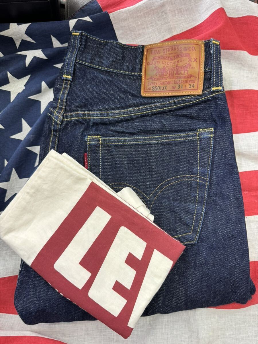 未使用 米国製 1944年 大戦モデル LEVI'S 501XX S501XX 44401-0068 W31 L34 リジッド ホワイトオーク 正規品 LVC 糊落とし_画像7