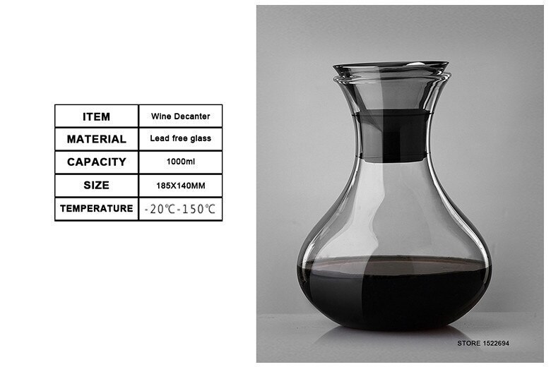 LDL710# 1000mlデカンタ デキャンタ ワインカラフェ 北欧 ウィスキー ボトル ピッチャー 飲料水 ガラス_画像2