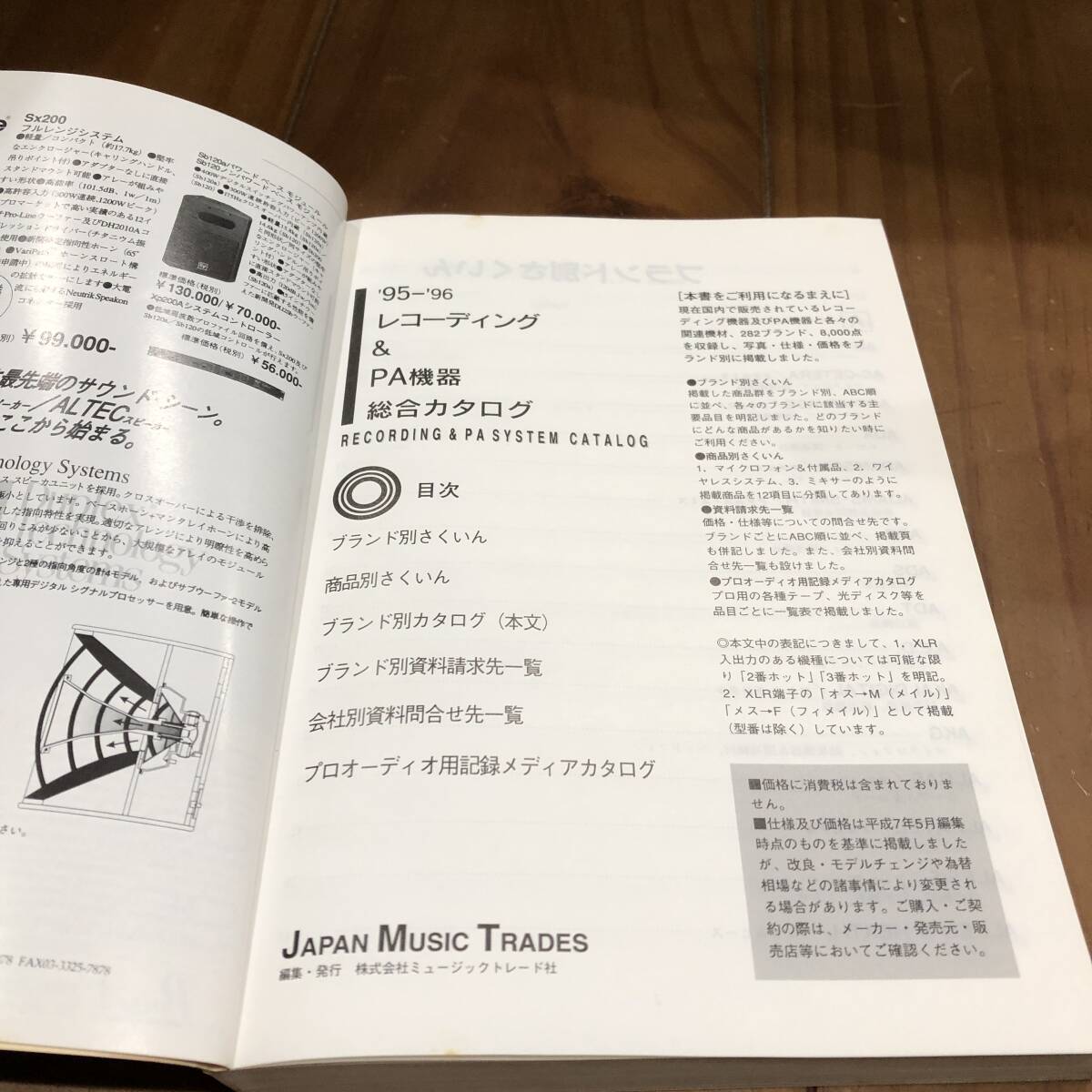 1995-1996年版　レコーディング＆PA機器 総合カタログ　ミュージックトレード社　平成7年　【54】_画像6