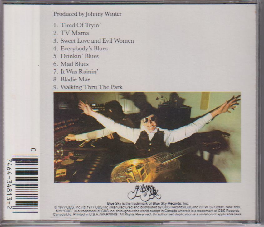 Johnny Winter / Nothin' But The Blues 米国盤CD Blue Sky ZK 34813