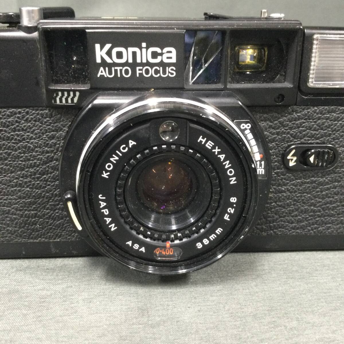 060516 GZ-04439 konica コニカ C35 AF2 フィルムカメラ 38mm F.2.8 ブラック ジャンク品_画像6