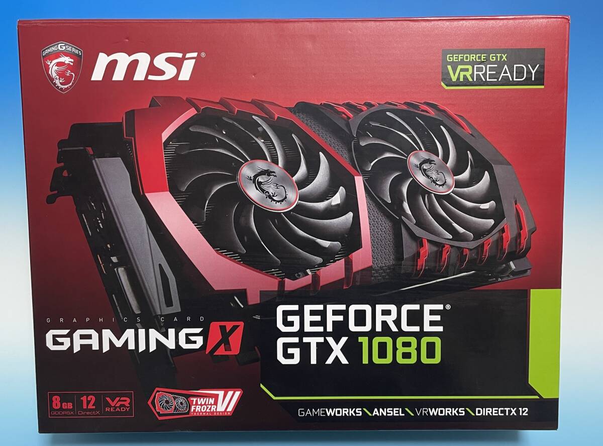 【1円～＆送料無料】MSI GeForce GTX1080 8GB ビデオカード グラフィックボード GAMING X 8G_画像1