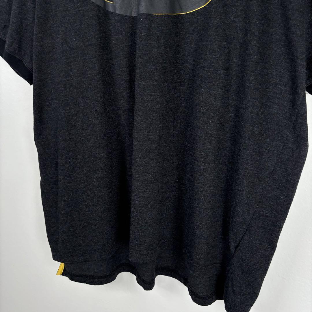 USA古着 アメコミ バットマン ロゴ リンガーT Tシャツ ブラック XL_画像3