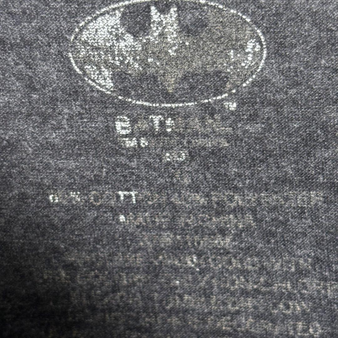 USA古着 アメコミ バットマン ロゴ リンガーT Tシャツ ブラック XL_画像5
