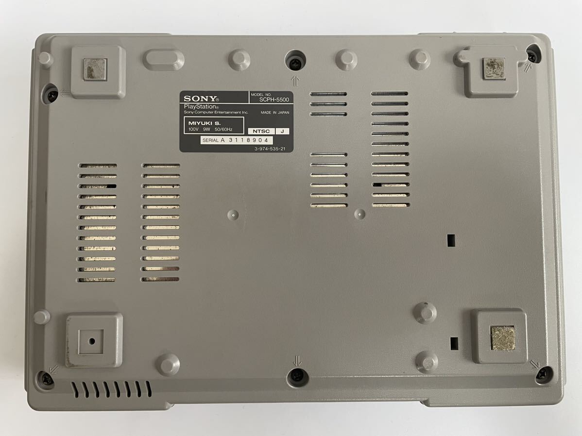 SONY ソニー プレイステーション PlayStation SCPH-1000 SCPH-5500 2台　アナログコントローラー 3つ　まとめ売り　通電・動作確認済み_画像9