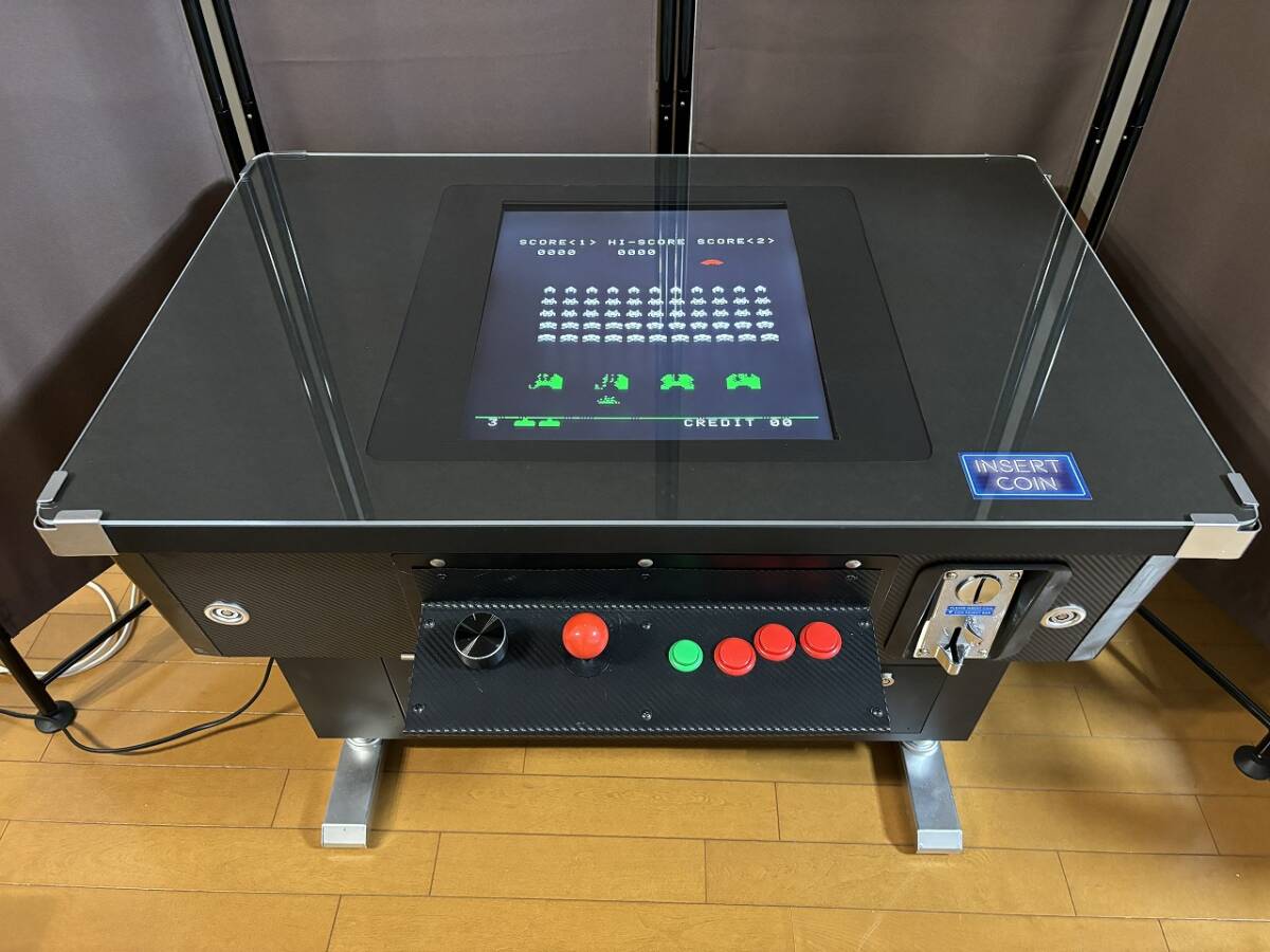 アーケードテーブル筐体 １９インチ液晶フルレストア品（６０in1カスタム）パドルコントローラー付きの画像2
