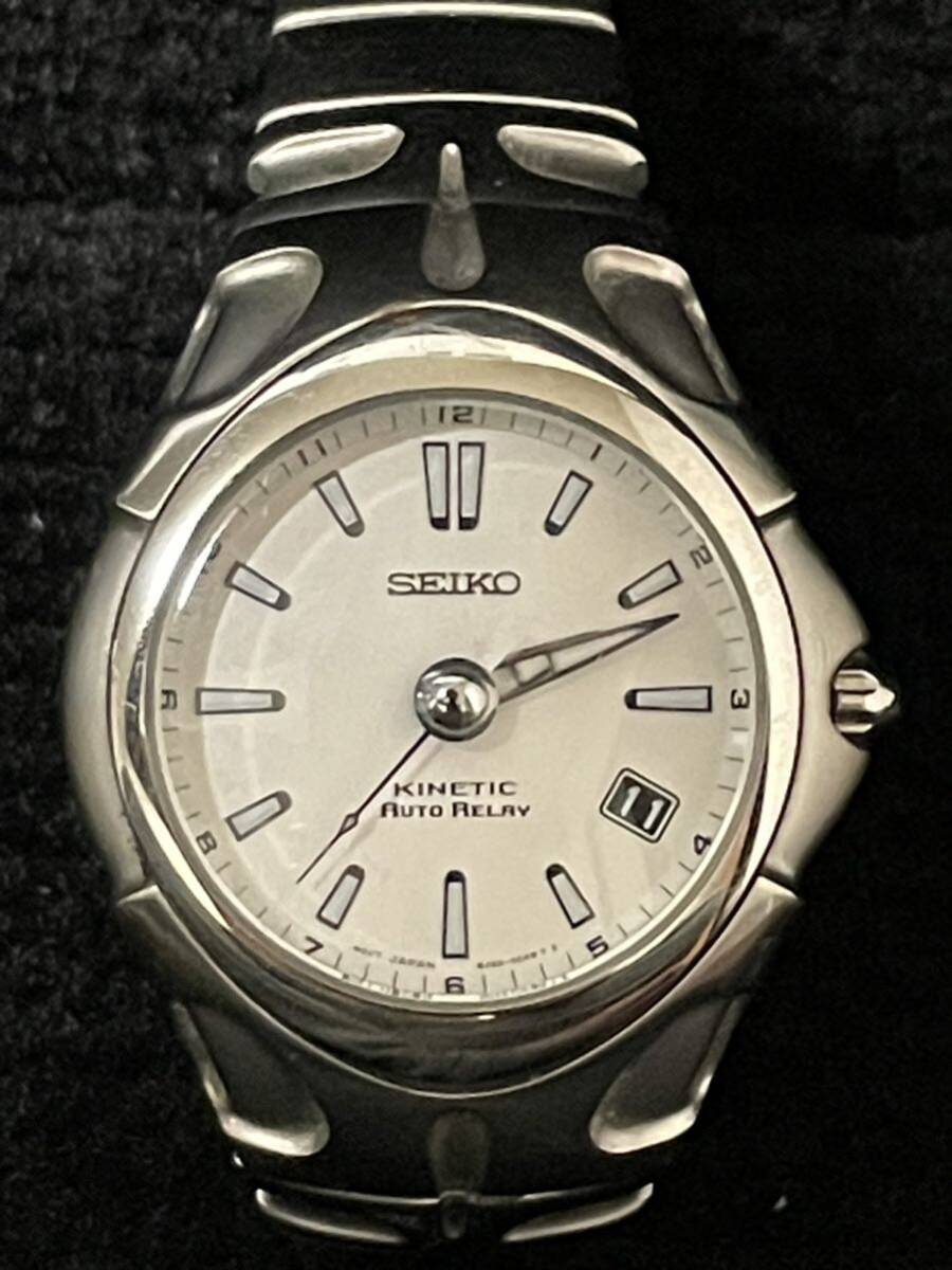 $ SEIKO KINETIC AUTO RELAY 稼働品 デイト 自動巻き セイコー 腕時計 の画像1
