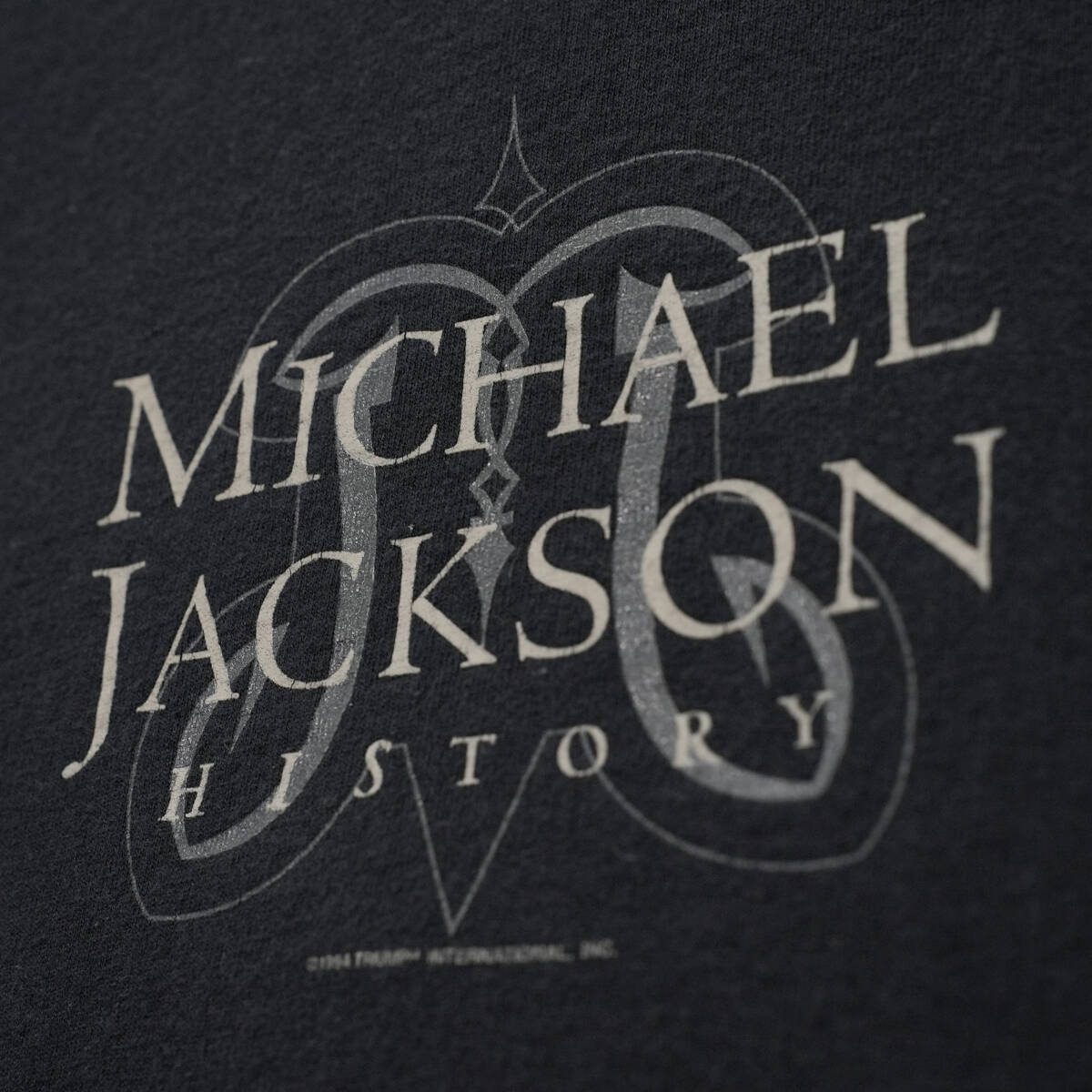 激レア ヴィンテージ 一点物 希少 本物 マイケルジャクソン Michael Jackson XL Tシャツ 半袖 90s 当時物 ブラック黒の画像6