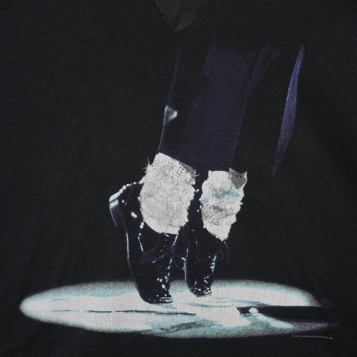 激レア ヴィンテージ 一点物 希少 本物 マイケルジャクソン Michael Jackson XL Tシャツ 半袖 90s 当時物 ブラック黒の画像2