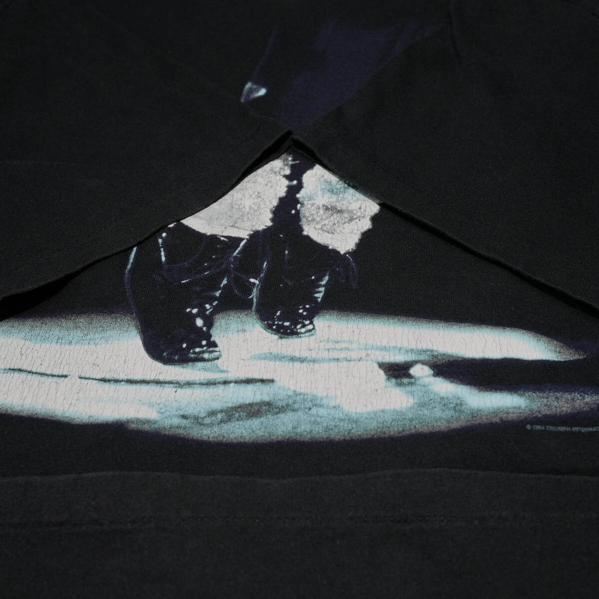 激レア ヴィンテージ 一点物 希少 本物 マイケルジャクソン Michael Jackson XL Tシャツ 半袖 90s 当時物 ブラック黒の画像9