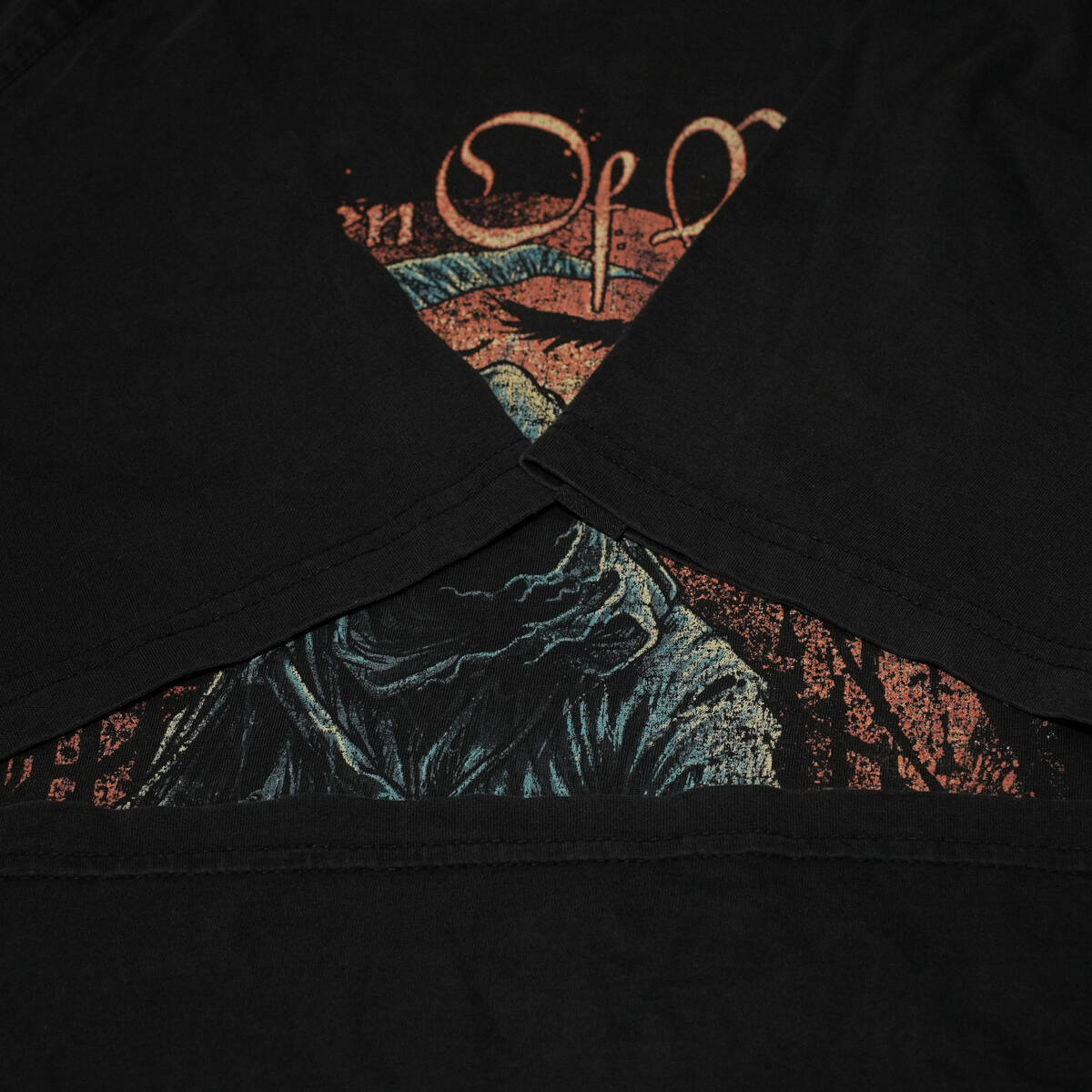 希少　激レア　一点物　ヴィンテージ　チルドレンオブボドム　2000年代 デスメタル　フィンランド　バンドTシャツ　半袖　ブラック黒_画像6