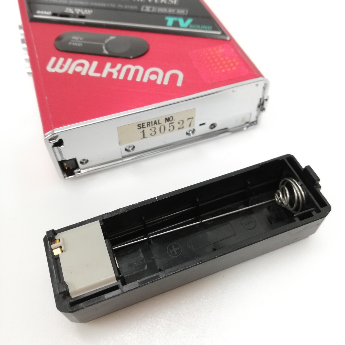 6 SONY Sony WALKMAN Walkman FM AM портативный кассетная магнитола WM-F101 кассетная магнитола радио красный электризация не проверка Junk 