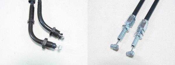 送料185円 スティード400/600 40cmロング アクセルワイヤー2本 ブラック スロットルワイヤー スロットルケーブル 黒 ホンダ Steed400_画像5