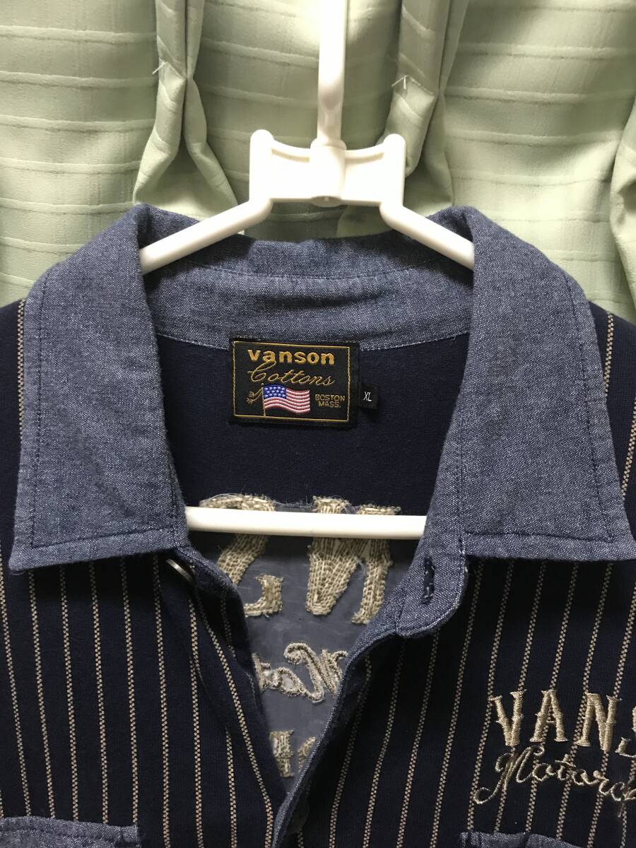VANSON 刺繍シャツ　大きいサイズ　バイカー　ロカビリー Ｚ４４８_画像3