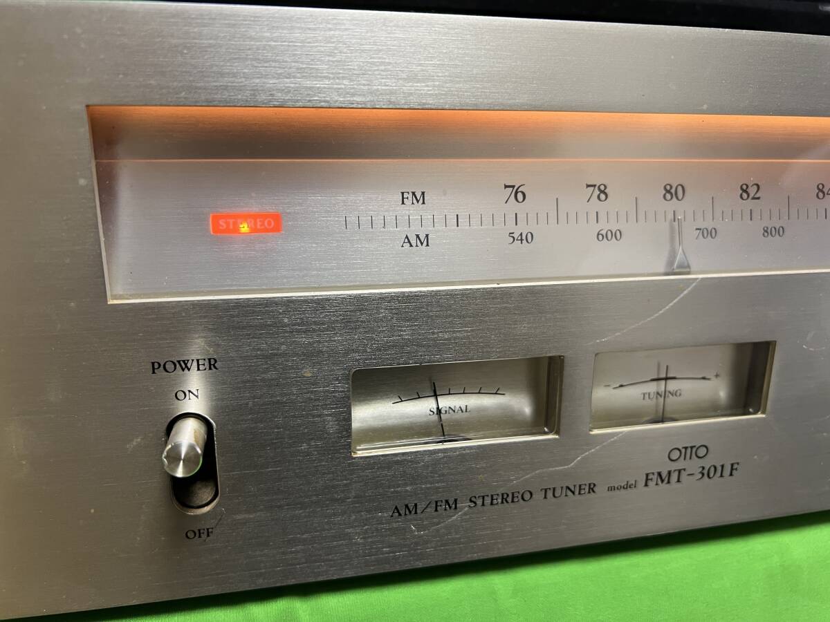 OTTO SANYO ラジオ チューナー FMT-301F AM FM stereo tuner 70年代 昭和世代 ステレオ コンポ レトロ ビンテージ 家電 ＠左_画像2