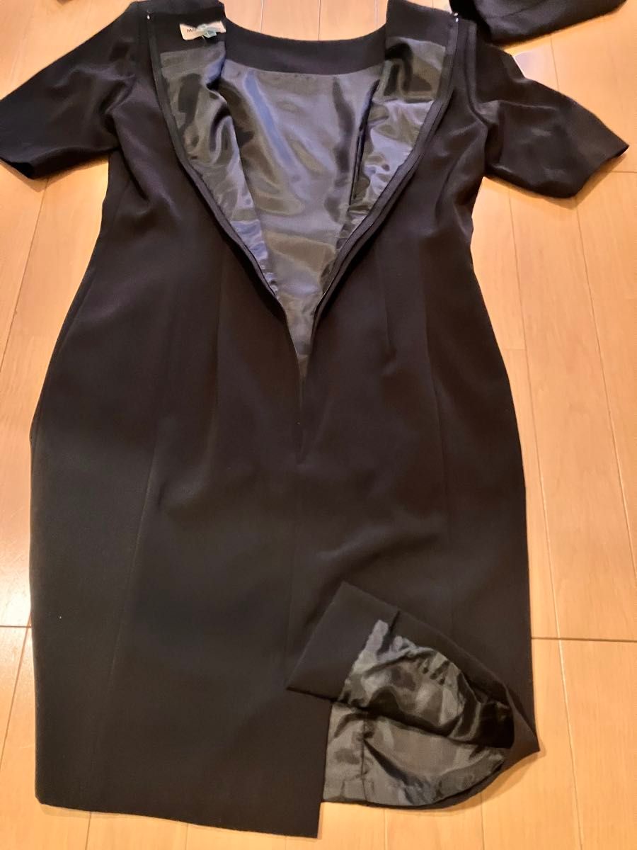 クリーニング済 礼服 喪服 フォーマル ブラックスーツ ワンピース ボレロ 9号 ML