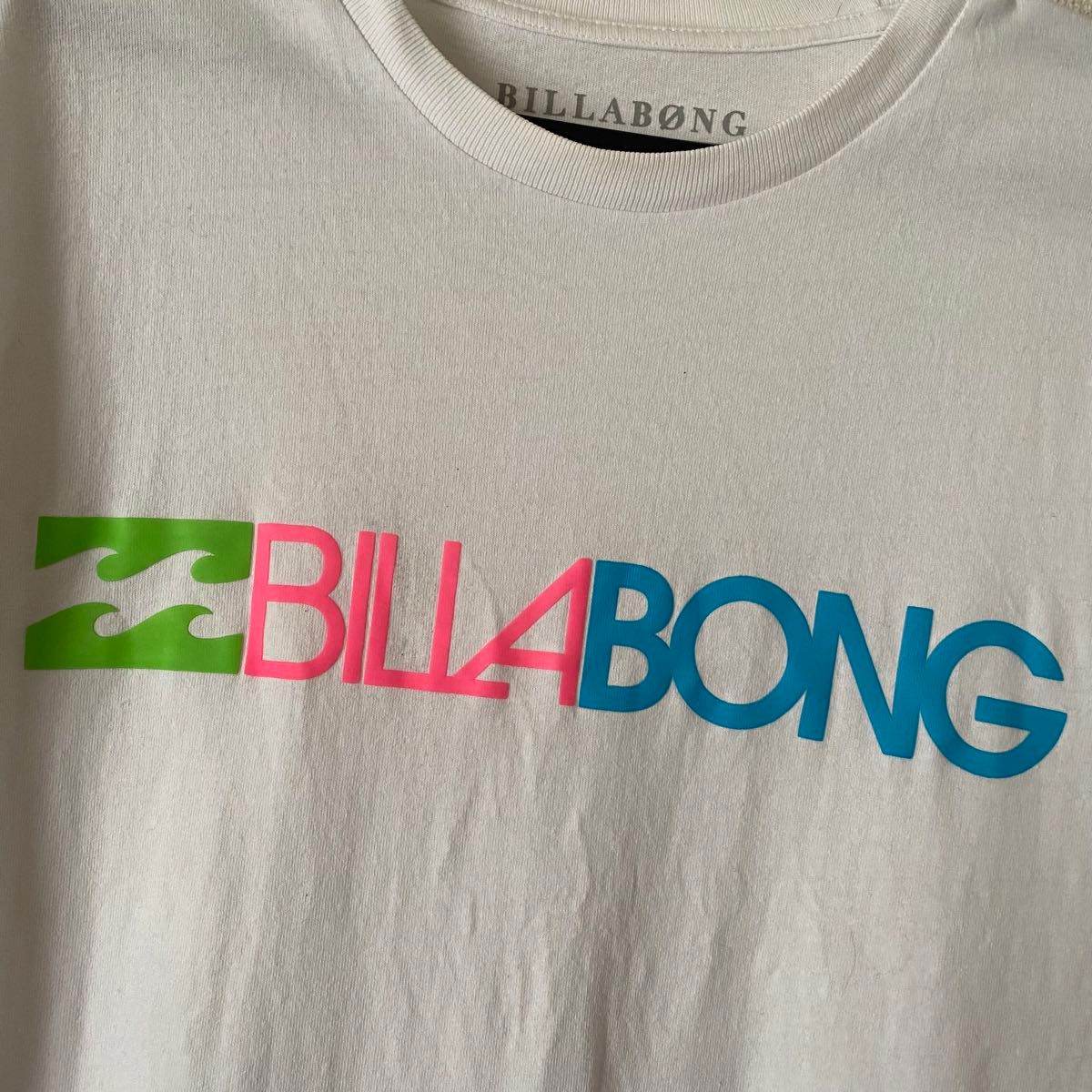 BILLABONG ロゴTシャツ　白　メンズMサイズ  半袖Tシャツ