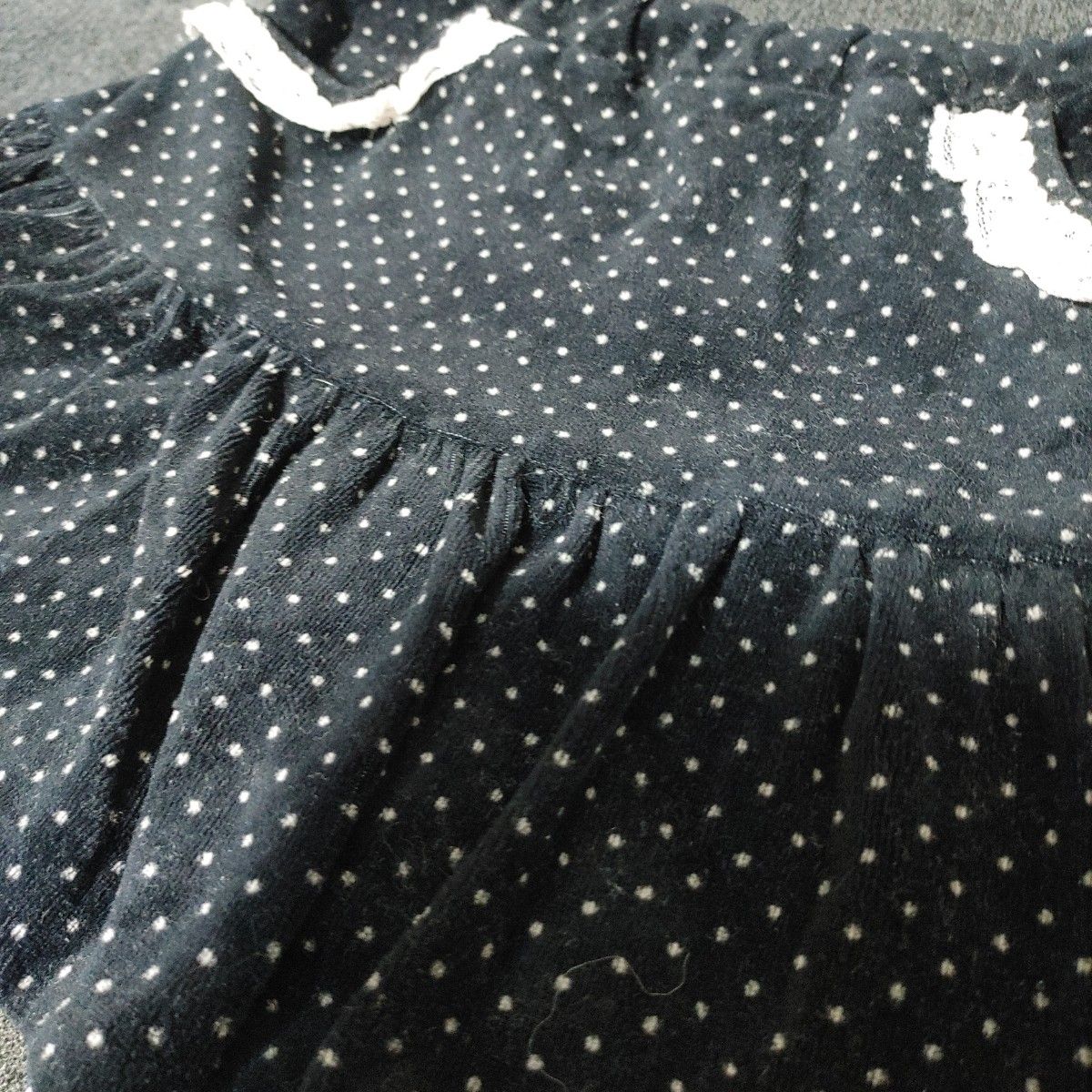 110　黒　キュロット　スカート　ズボン　ミニ　ドット　西松屋 キュロットスカート 女の子 子供服 キッズ