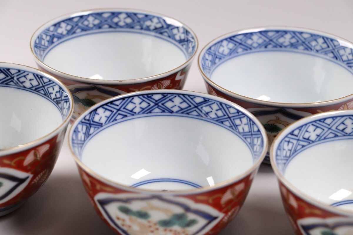 Yahoo!オークション - CK36 冨貴長春 古伊万里 煎茶 茶碗 五客 Yahoo!オークション - CK36 冨貴長春 古伊万里 煎茶 茶碗 五客