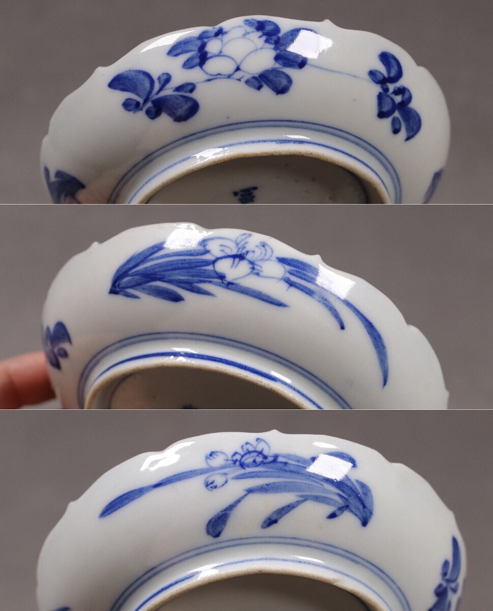 CK35 冨貴長春 古伊万里 小皿 豆皿 五客 11.5cm 松竹梅 草花 上手 錦手 色絵 金彩 赤絵 染付 焼物 陶芸 陶器 / 有田 九谷 器 和食器_画像8