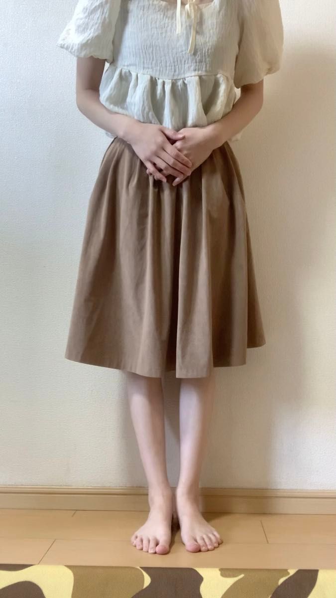 スカート　レディースファッション　茶色