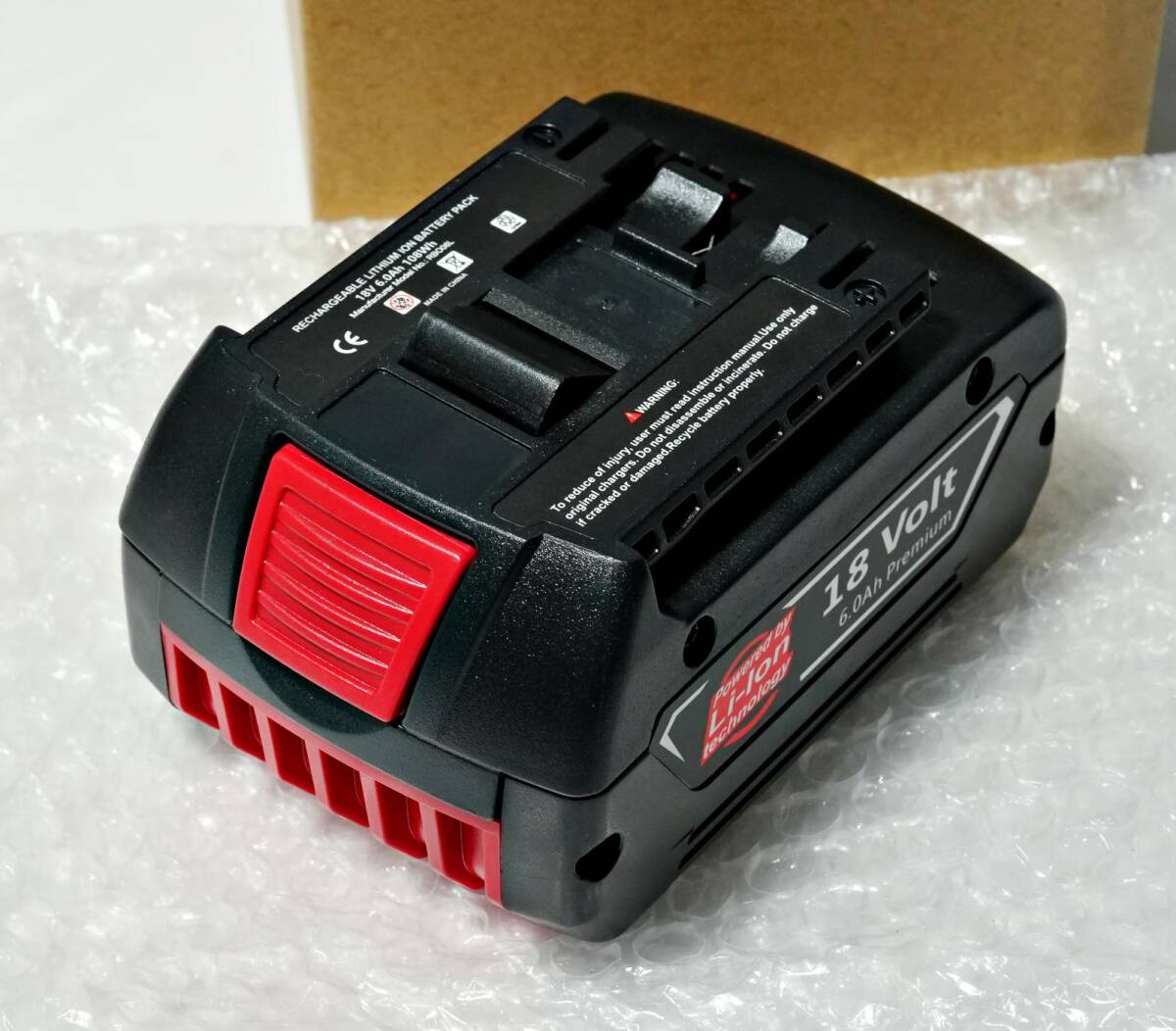 新品◆送料無料◆ボッシュ BOSCH 18V 6Ah 互換バッテリー BAT609 BAT610G 6000mAh BAT609 BAT610 互換 三階段LED残量表示の画像8