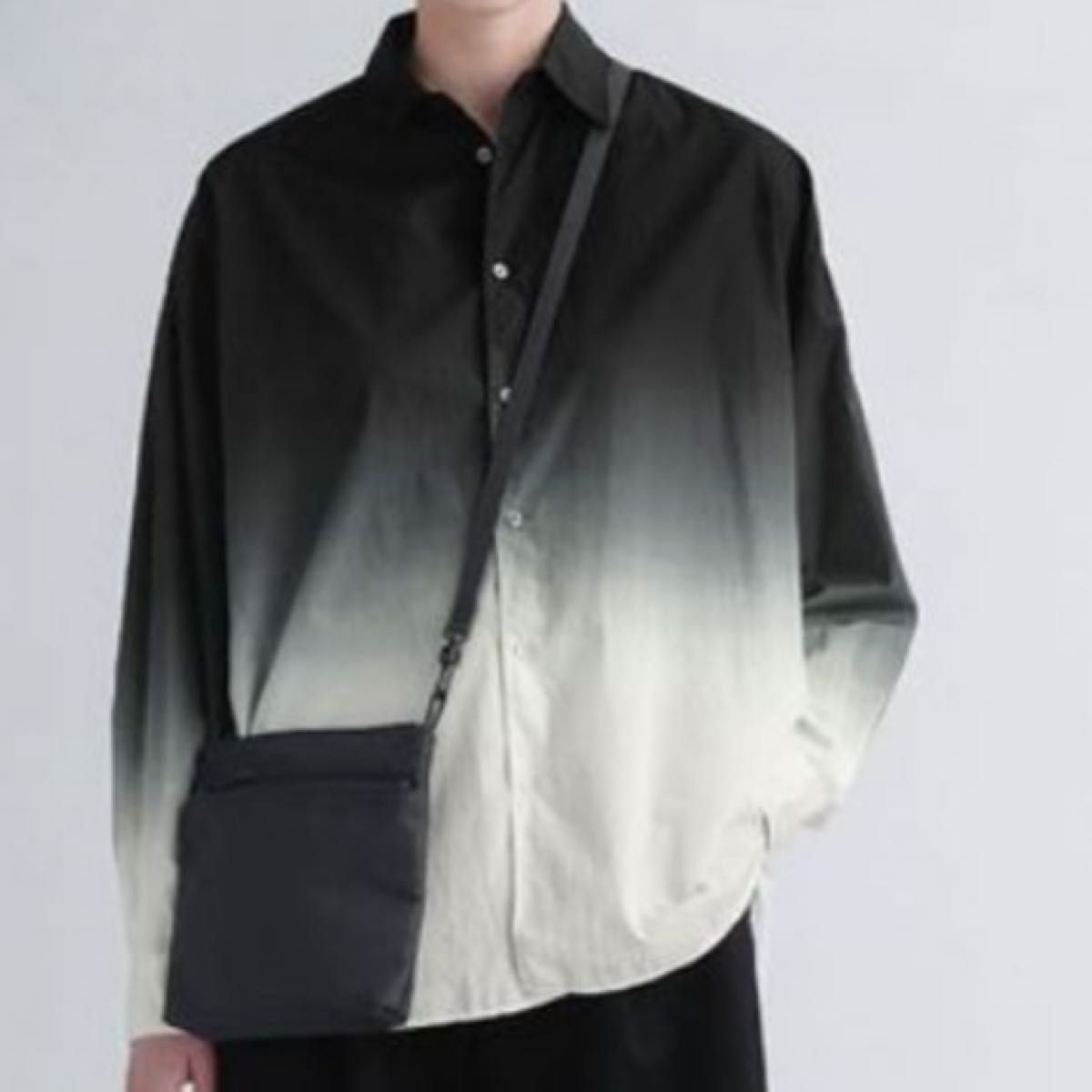 Graphpaper Broad L/S Oversized regular collar shirt  BLACK SHADE