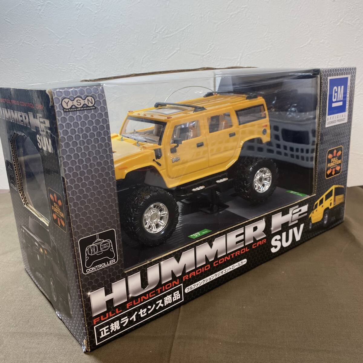 【MH-7258】未使用保管品 未開封 ラジコン HUMMER ハマー H2 SUV イエロー 27MHz仕様 [ASL-1617AA]_画像3