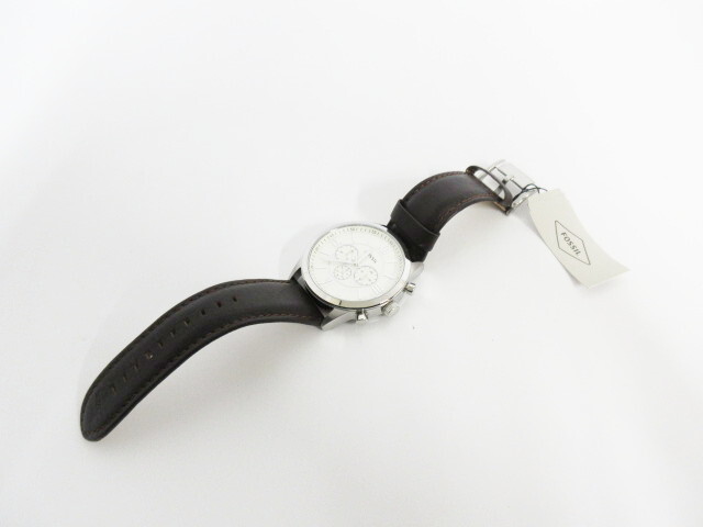 未使用稼働品 FOSSIL フォッシル クロノグラフ BQ1129 クオーツ メンズ 腕時計 の画像3