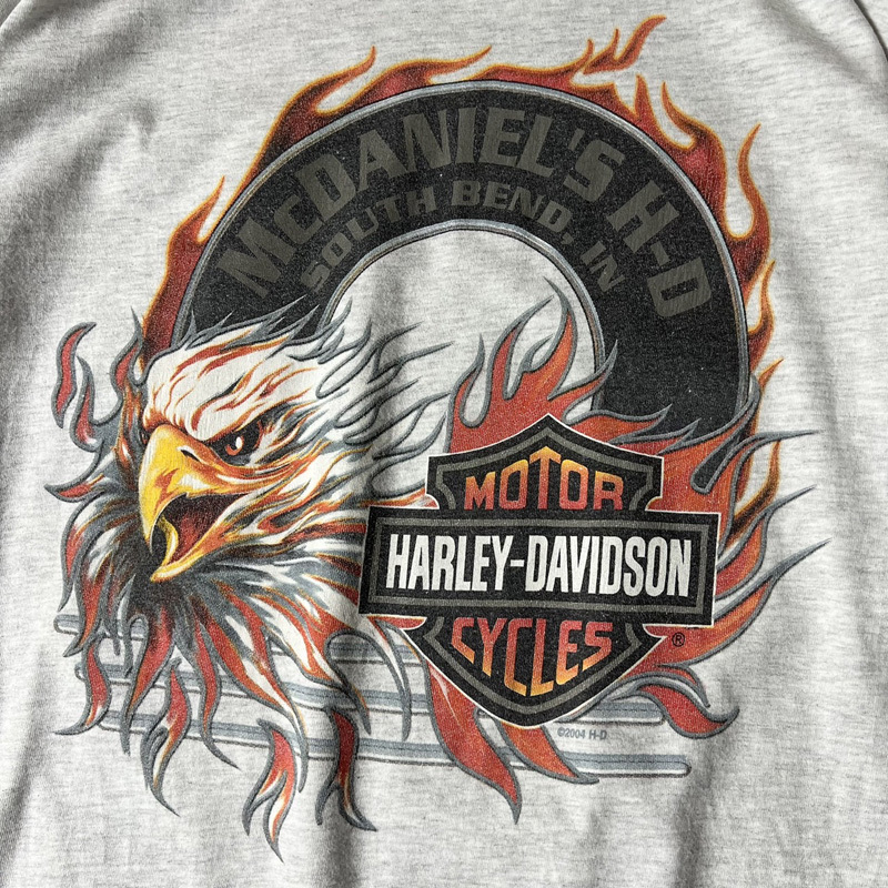 00s HARLEY DAVIDSON オフィシャル 両面 プリント 半袖 Tシャツ 2XL / 00年代 オールド ハーレー ダビッドソン イーグル_画像7