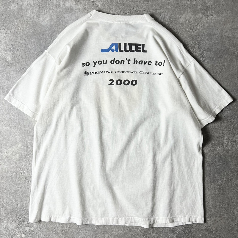 雰囲気系 00s 企業物 スマイル ニコちゃん プリント 半袖 Tシャツ XL / 00年代 オールド キャラクター 企業 ホワイト 白_画像5