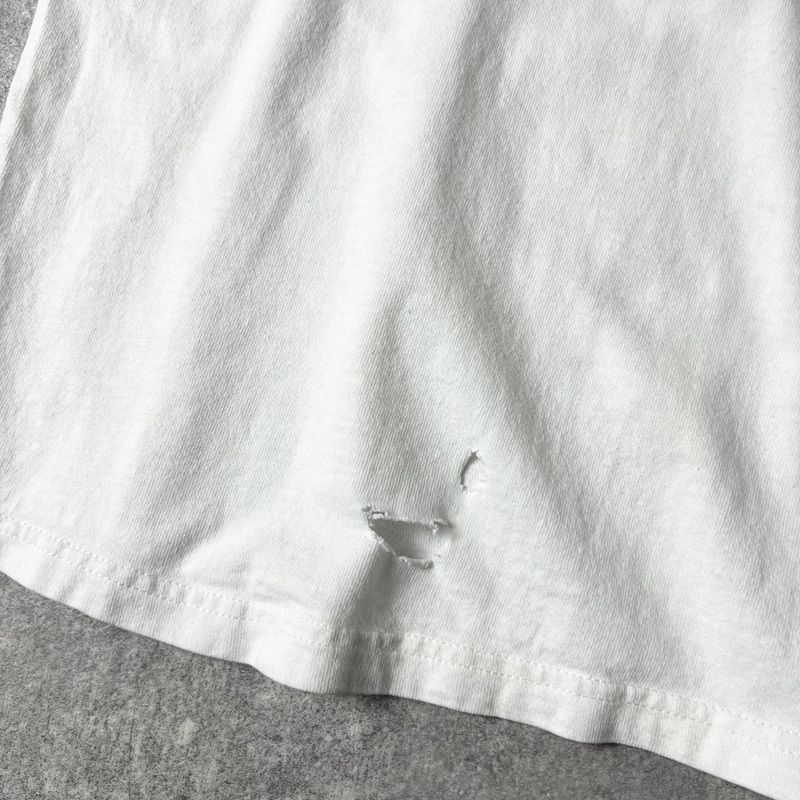 雰囲気系 00s 企業物 スマイル ニコちゃん プリント 半袖 Tシャツ XL / 00年代 オールド キャラクター 企業 ホワイト 白_画像8