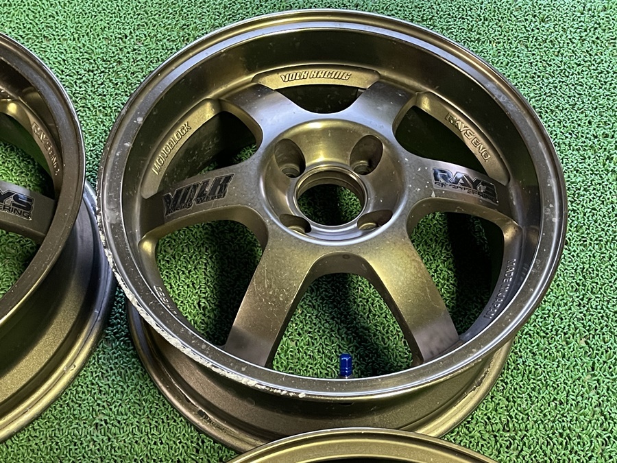 希少 絶版 RAYS TE37 CUP 15×6.5J ET＋35 PCD100 4穴 鍛造 VolkRacing レイズ ボルクレーシング VR カップ コンパクトカー 軽カスタム_画像10