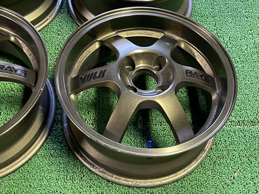 希少 絶版 RAYS TE37 CUP 15×6.5J ET＋35 PCD100 4穴 鍛造 VolkRacing レイズ ボルクレーシング VR カップ コンパクトカー 軽カスタム_画像8