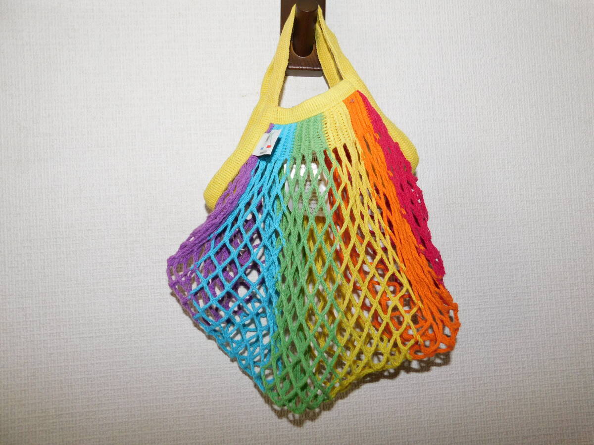 フランス製 FILT フィルト コットンネットバッグ レインボーカラー Made in Normandy France rainbow eco bagの画像8